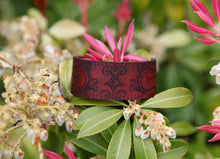 Load image into Gallery viewer, Crescent Moon &amp; Starts Leather Ruler Cuff with Bronze Stud
