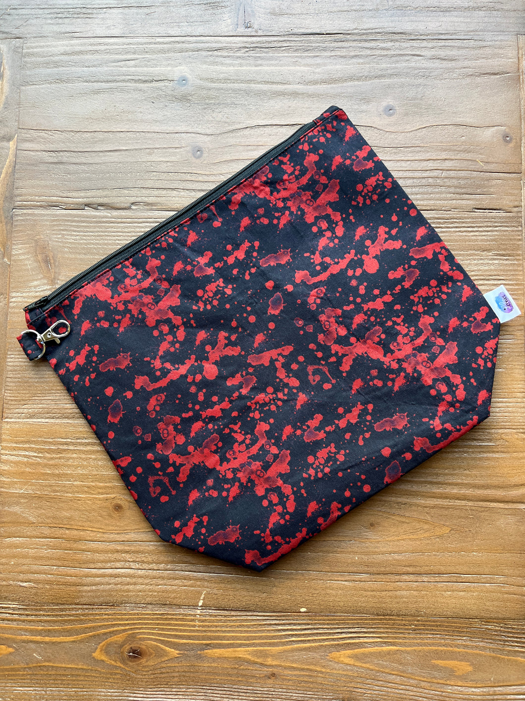 Black Blood Splatter Wedge Bag