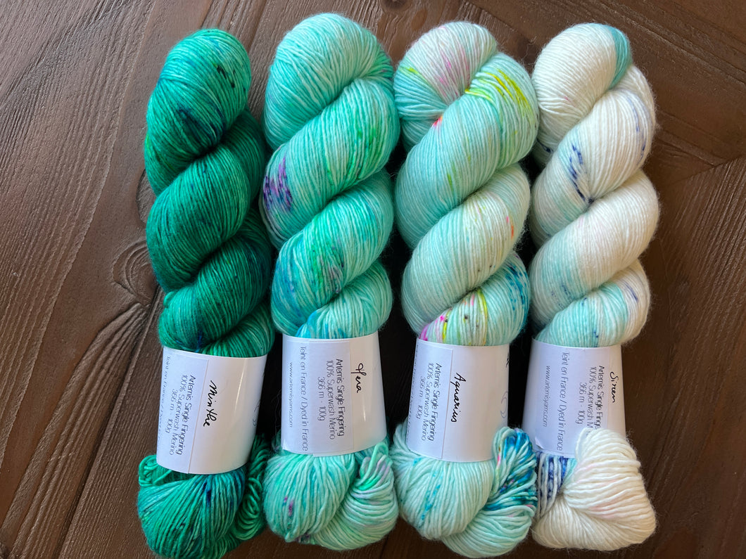 DESTASH: Artemis Single Fingering (multiple colorways)