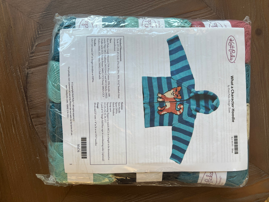 DESTASH: Knit Pics Character Hoodie Kit