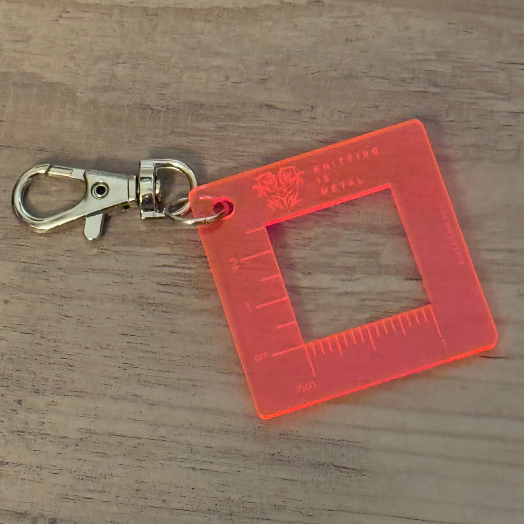 Gauge Swatch Ruler Fob Clip 1