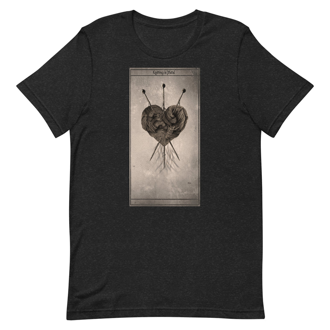 Three of Swords Knitting Tarot T-Shirt